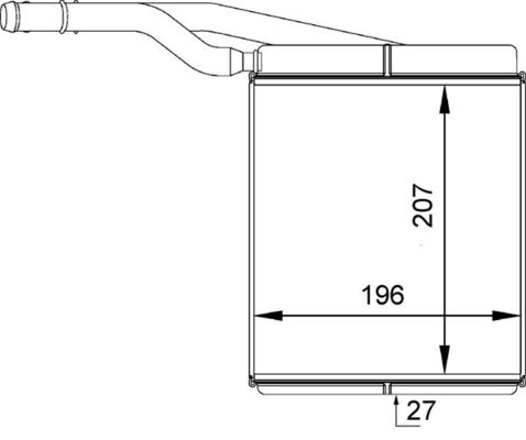 Scambiatore calore, Riscaldamento abitacolo - AH 143 000P MAHLE