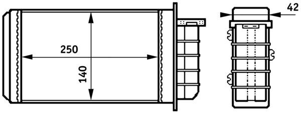 Heat Exchanger, interior heating - AH 148 000S MAHLE