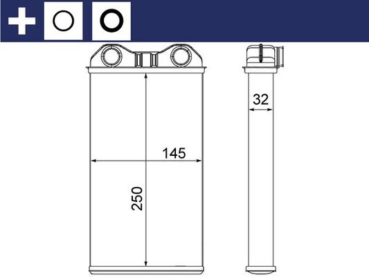 Heat Exchanger, interior heating - AH 14 000S MAHLE