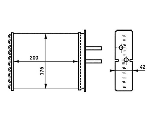 Scambiatore calore, Riscaldamento abitacolo - AH 161 000S MAHLE