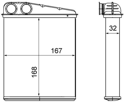 Heat Exchanger, interior heating - AH 16 000S MAHLE