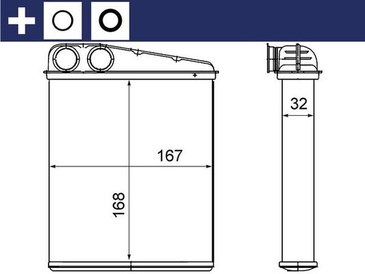 Heat Exchanger, interior heating - AH 16 000S MAHLE