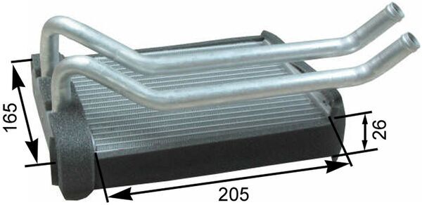 Heat Exchanger, interior heating - AH 174 000P MAHLE