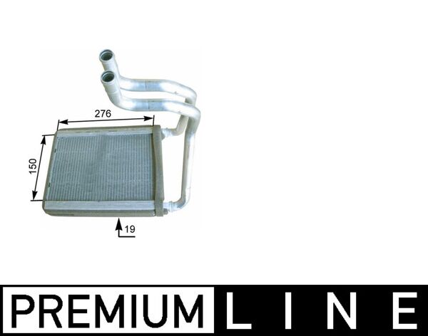 Scambiatore calore, Riscaldamento abitacolo - AH 175 000P MAHLE