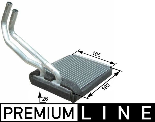 Heat Exchanger, interior heating - AH 177 000P MAHLE