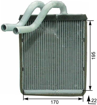 Heat Exchanger, interior heating - AH 179 000P MAHLE