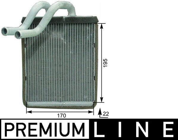 Scambiatore calore, Riscaldamento abitacolo - AH 179 000P MAHLE