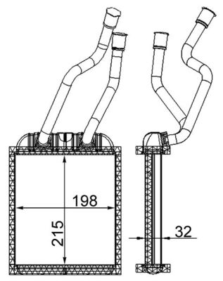 Heat Exchanger, interior heating - AH 180 000S MAHLE