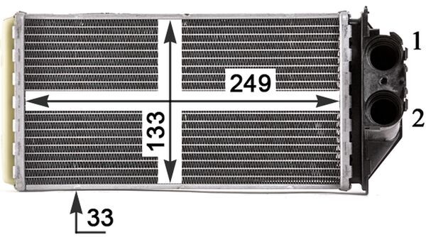 Heat Exchanger, interior heating - AH 187 000P MAHLE
