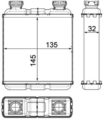 Scambiatore calore, Riscaldamento abitacolo - AH 188 000P MAHLE