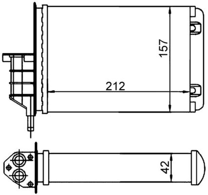 Scambiatore calore, Riscaldamento abitacolo - AH 18 000S MAHLE