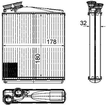 Heat Exchanger, interior heating - AH 192 000P MAHLE