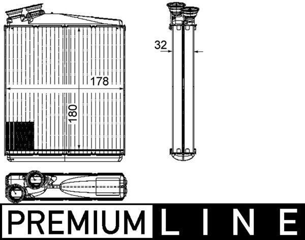 šilumokaitis, salono šildymas - AH 192 000P MAHLE