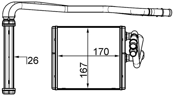 Heat Exchanger, interior heating - AH 197 000S MAHLE