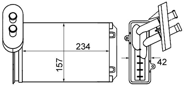 Heat Exchanger, interior heating - AH 19 000S MAHLE