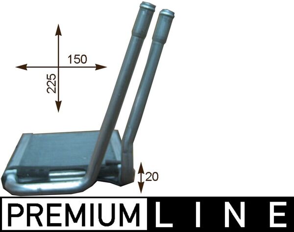 Heat Exchanger, interior heating - AH 202 000P MAHLE