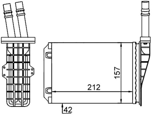 Heat Exchanger, interior heating - AH 209 000S MAHLE