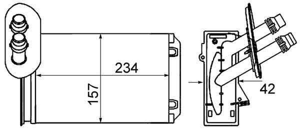 Heat Exchanger, interior heating - AH 20 000S MAHLE