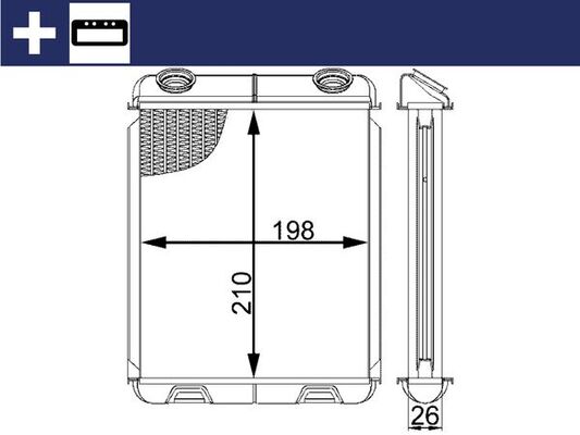 Heat Exchanger, interior heating - AH 21 000S MAHLE