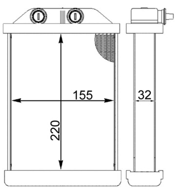 Heat Exchanger, interior heating - AH 220 000S MAHLE