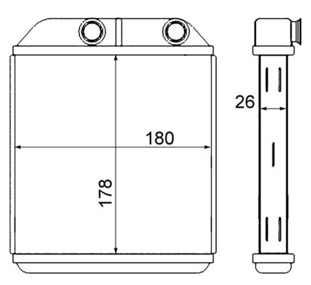 Scambiatore calore, Riscaldamento abitacolo - AH 237 000S MAHLE