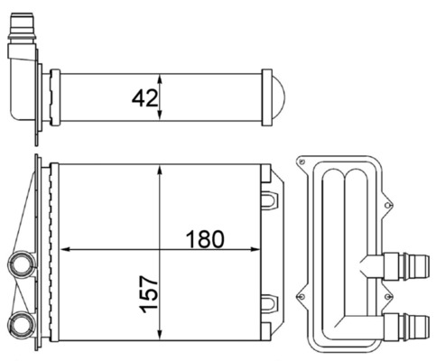 Heat Exchanger, interior heating - AH 246 000S MAHLE