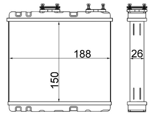 Heat Exchanger, interior heating - AH 247 000S MAHLE