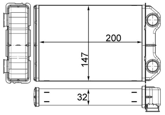 Heat Exchanger, interior heating - AH 251 000S MAHLE