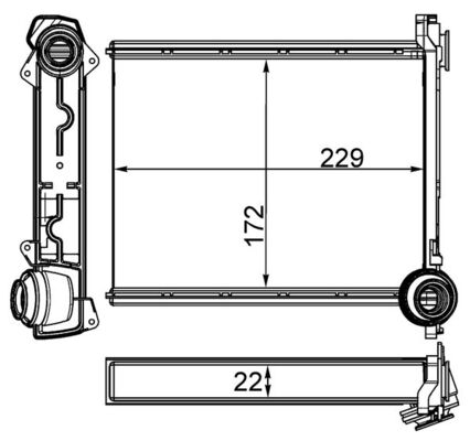 Heat Exchanger, interior heating - AH 264 000S MAHLE