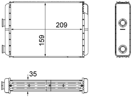 Heat Exchanger, interior heating - AH 60 000S MAHLE
