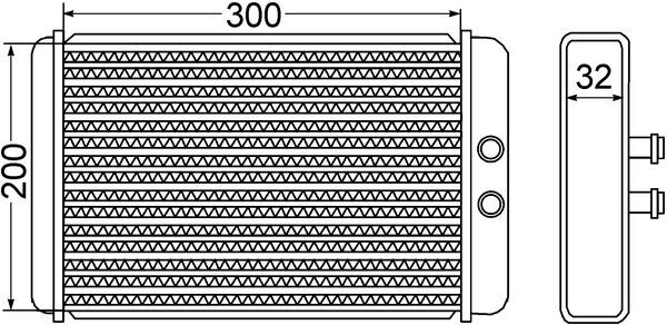 Scambiatore calore, Riscaldamento abitacolo - AH 61 000S MAHLE