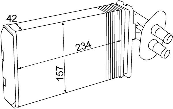 Heat Exchanger, interior heating - AH 69 000S MAHLE