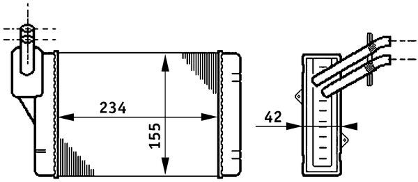 Heat Exchanger, interior heating - AH 71 000S MAHLE