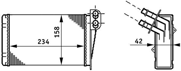 Heat Exchanger, interior heating - AH 73 000S MAHLE
