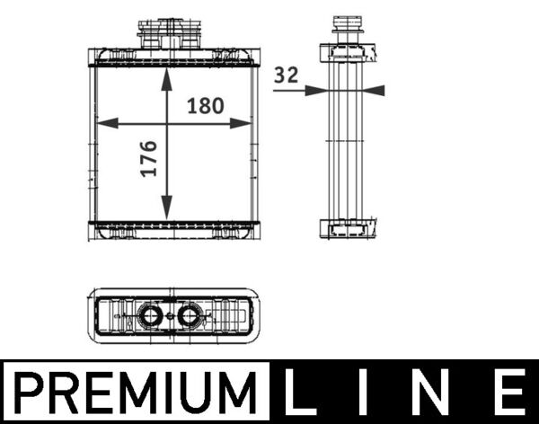 Scambiatore calore, Riscaldamento abitacolo - AH 75 000P MAHLE