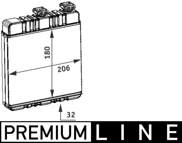 Scambiatore calore, Riscaldamento abitacolo - AH 76 000P MAHLE