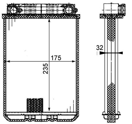 Heat Exchanger, interior heating - AH 77 000P MAHLE