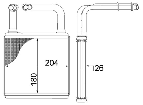 Heat Exchanger, interior heating - AH 78 000S MAHLE
