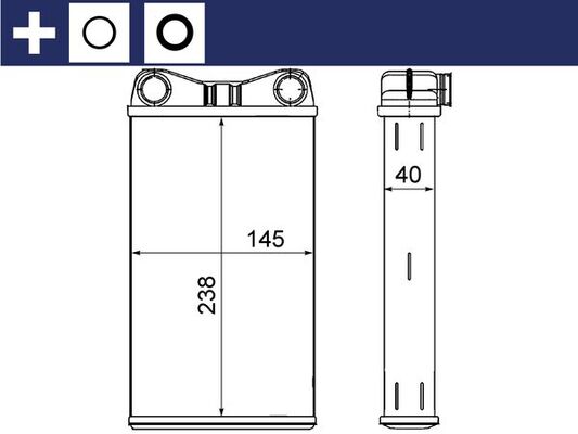 Heat Exchanger, interior heating - AH 7 000S MAHLE