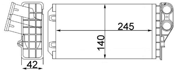 Heat Exchanger, interior heating - AH 82 000S MAHLE