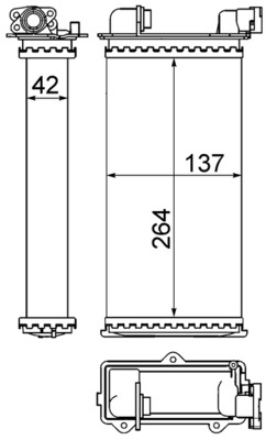 Scambiatore calore, Riscaldamento abitacolo - AH 94 000S MAHLE