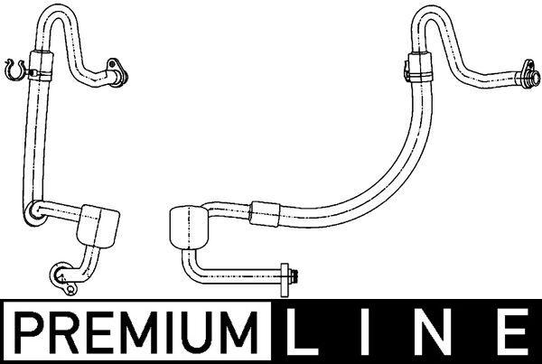 Low Pressure Line, air conditioning - AP 121 000P MAHLE