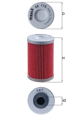 Oil Filter - OX 115 MAHLE