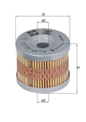 Filtro olio - OX 119 MAHLE