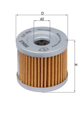 Oil Filter - OX 406 MAHLE