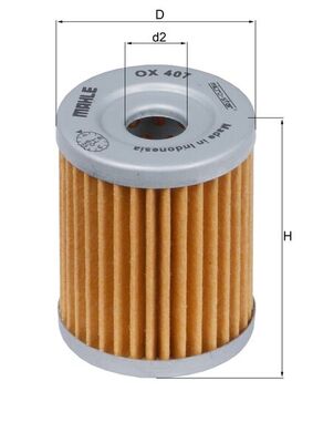 Oil Filter - OX 407 MAHLE