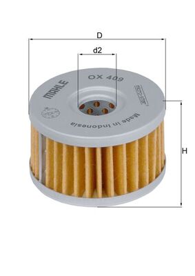 Oil Filter - OX 409 MAHLE