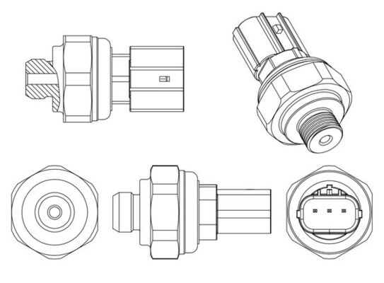 Pressure Switch, air conditioning - ASE 10 000P MAHLE