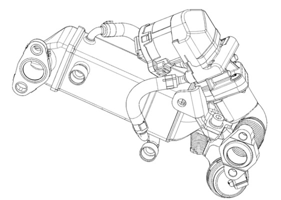 Cooler, exhaust gas recirculation - CE 10 000P MAHLE