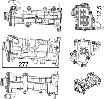 Cooler, exhaust gas recirculation - CE 23 000P MAHLE